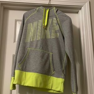 Soft Nike sweatshirt with lime green accents